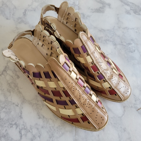 Newchic woven braided open heel boots size 11 - Picture 2 of 10